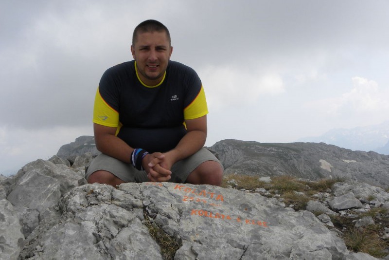  Na Zlej Kolacie (2534 m n.p.m.) - najwyższym szczycie Czarnogóry, 16.08.2013 (fot. Łukasz Gierlasiński